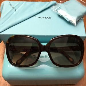 Tiffany & Co Heart Square Havana Sunglasses - New!